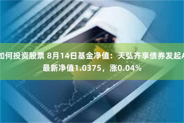 如何投资股票 8月14日基金净值：天弘齐享债券发起A最新净值1.0375，涨0.04%