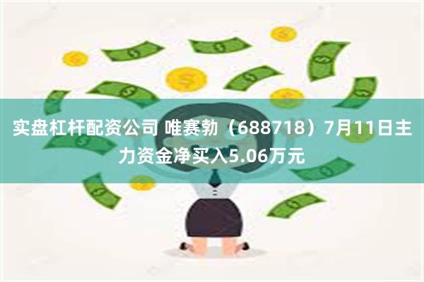 实盘杠杆配资公司 唯赛勃（688718）7月11日主力资金净买入5.06万元