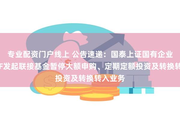 专业配资门户线上 公告速递：国泰上证国有企业红利ETF发起联接基金暂停大额申购、定期定额投资及转换转入业务