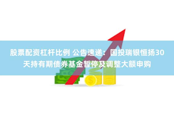 股票配资杠杆比例 公告速递：国投瑞银恒扬30天持有期债券基金暂停及调整大额申购